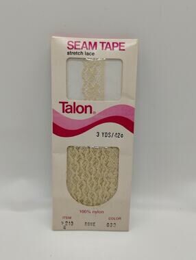 Talon Seam Tape Stretch Lace - Bone 30 - 3 Yards - 100% Nylon